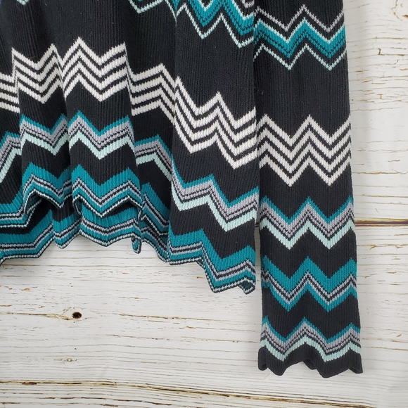 Jones New York Chevron Striped Cowl Neck Sweater - Picture 5 of 6